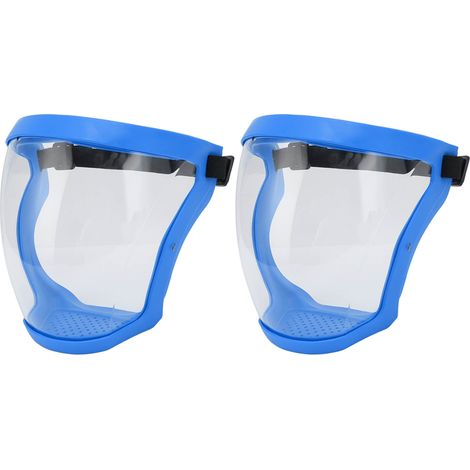 Stück staubdichte, wiederverwendbare Gesichtsmasken mit elastischem Sicherheitsgurt und Filterpads, transparent, für Kinder, blau-weiß (1/5)
