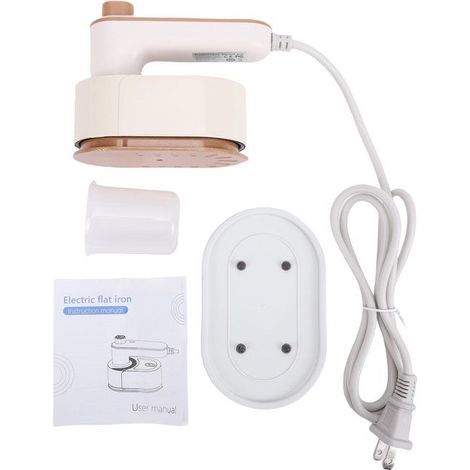 BelleRise – Faltbares Dampfbügeleisen – Schnelles Aufheizen in 30 Sekunden, kraftvoller Dampf, 180°-Griff – Für Reisen und Zuhause – 11,5 × 10,5 cm – Weiß (1/5)