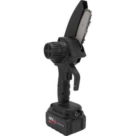 4-Zoll-Mini-Elektrokettensäge, professionell, effizient, sicher, kabellos, kleine Kettensäge für Baumschnitt, Astschneiden, Holzsägen, 100–240 V, EU-Stecker (1/5)