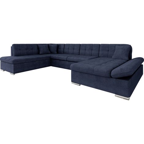 Sofá rinconero Comfivo Tilia I, Derecha, Función de descanso, Almacenaje, 345x205x76cm, 0