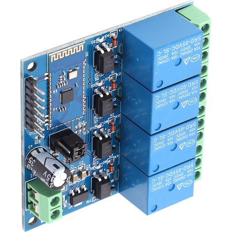 Module relais Bluetooth 4 canaux pour smartphone Android : télécommande pour maison connectée (1/5)