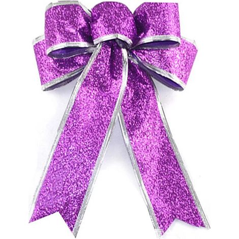 1 nœud papillon pailleté grand format, idéal pour décorer un sapin de Noël ou une fête. Cadeau neuf. (1/5)