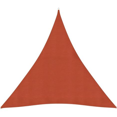 Voile toile d'ombrage parasol 160 g/m² PEHD 4,5 x 4,5 x 4,5 m terre cuite (1/5)