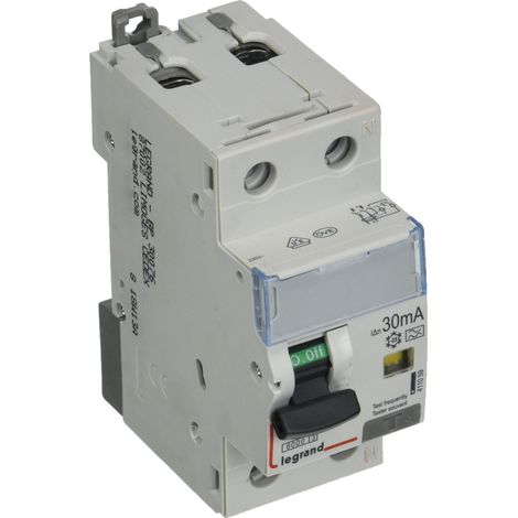 Disjoncteur différentiel 2P 10A C 0,03A type A P312 DX3 411059