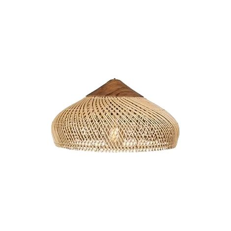 Suspension, Design en Osier Élégant, Polyvalente pour Divers Espaces, 40x19cm, Pas d'ampoule (1/2)