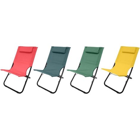 SPIAGGINA CON CUSCINO CM63X48X73 COLORI ASSORTITI (1/5)