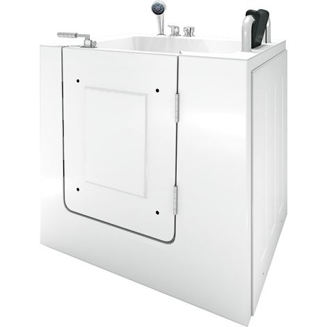 Senioren Sitzbadewanne Sitzwanne Badewanne mit Tür S02-A-R 78x100 cm (1/5)