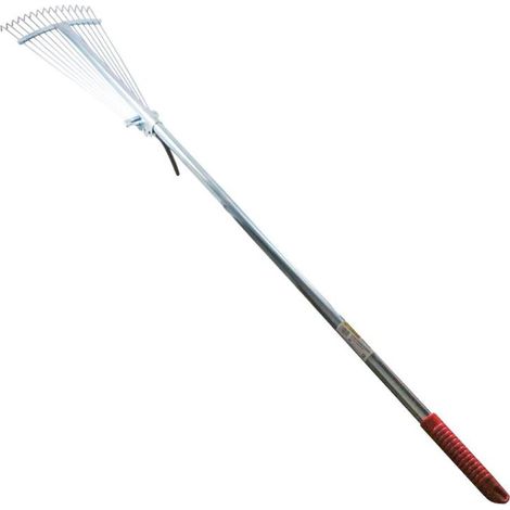 WURKO rastrilla ajustable 15 dientes m/cromado , Rastrilla ajustable R4, WurkoCon esta rastrilla podrá retirar hojas y cesped y limpiar el jardín de forma precisa, ya que inclu (1/3)