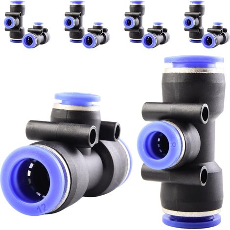 10 pièces 16 mm répartiteur en Y à 3 voies, raccord pneumatique, rapide plastique raccords Push to Connect, adaptateur de conduite d'air PY - PEG12-8-12mm (1/5)