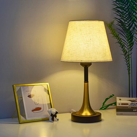 Lampe De Table - Lampe De Chevet Avec Télécommande - 3 Températures De Couleur Dimmable - Alimentation USB - Or - 40x12 cm - Lot De 2 (1/5)
