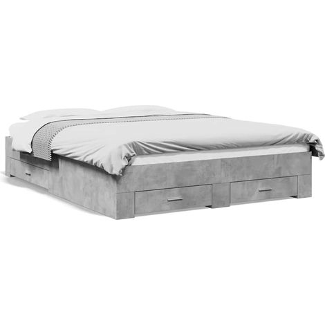 Maison Exclusive - Giroletto Cassetti Grigio Cemento 150x200 cm Legno Multistrato
