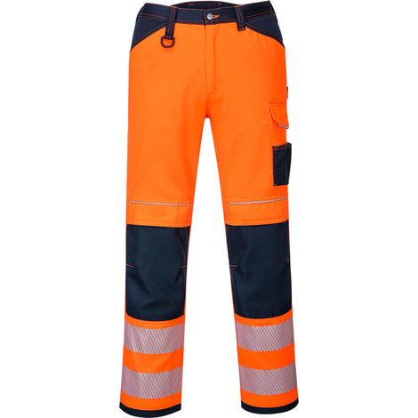 Pantalon PW3 Hi-Vis Work couleur : Orange/Marine taille 58 - PORTWEST