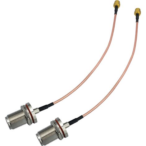 2 Pack of SMA Mâle à N Séparateur Femelle avec Joint Torique Etanche RG316 Câble 20CM 50 Ohms Faible Perte Type N à SMA Câble pour Routeur Antenne Amplificateur de Signal Adaptateur (1/4)