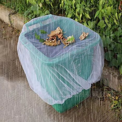 Filet de protection blanc pour réservoir d'eau de pluie de 97 cm, avec drap (1/4)