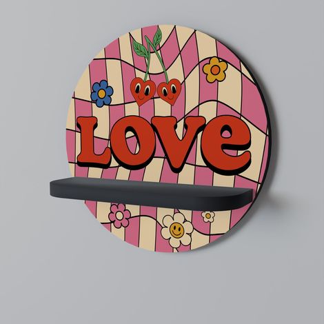 ROCKING LOVE Rundes Regal Schwarz (1/5)