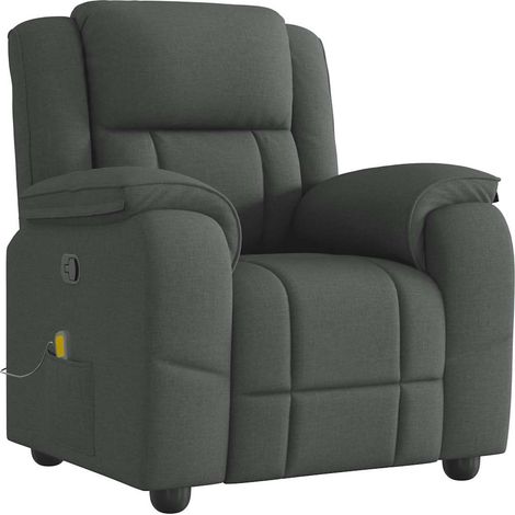 Maison Exclusive - Massagesessel Dunkelgrau Stoff