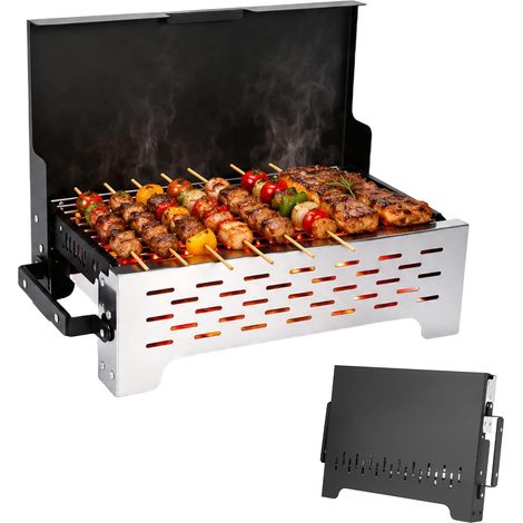 Premium-Campinggrill: Faltbarer Grill mit Tragetasche für Outdoor-Abenteuer – kompakter Holzkohlegrill (1/5)