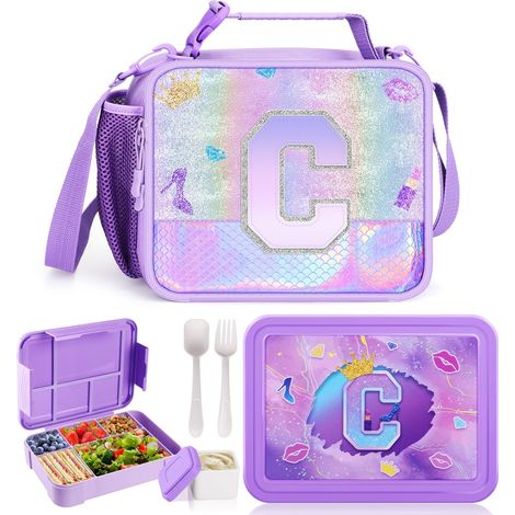 Lunchbox Porta Pranzo Bambine Set Scuola Rosa 1330 ml (1/5)