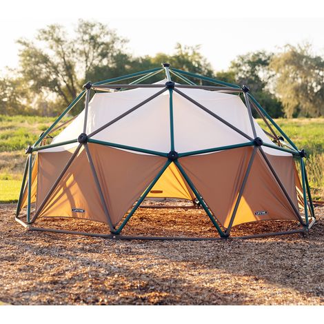 Lifetime Geometrisches Klettergerüst, Kletterkugel "Geodome" mit Abdeckung, Spielzelt, grün / bronze, Ø 305 x 152 cm (1/5)