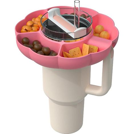 Snack Bowl - Silicone Snack Ring for 40 oz Tumbler - Fits Stanley Style Cups - Car Cup Holder Compatible - Home Outdoor Cinema Use - 1 Piece