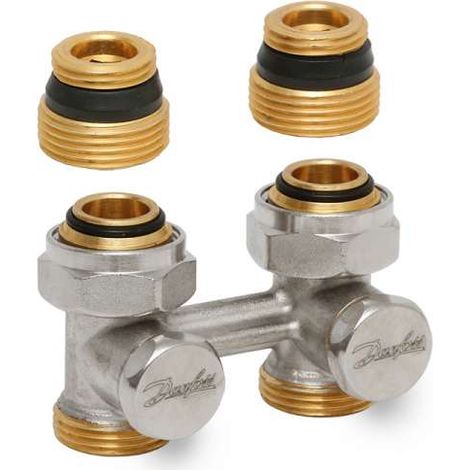 Danfoss Ventilheizkörperverschraubung 1/2AG 3/4AG Durchgang 003L0220