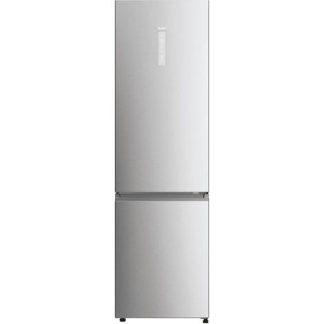 Haier – Réfrigérateur pose libre 409 L A – No Frost – Congélateur 120 L – Système à plusieurs flux d'air – Acier inoxydable