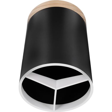 Organisateur de couverts noir avec égouttoir à 3 (1/5)