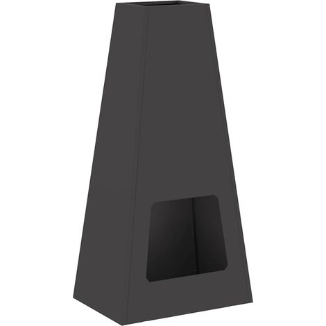 Maison Exclusive - Focolare Nero 50 x 35 x 100 cm Acciaio