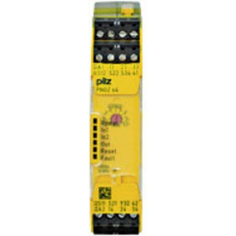 Relè di sicurezza PNOZ s4 24VDC 3 n/o 1 n/c PILZ Tensione di funzionamento: 24 V/DC 3 NA, 1 NC (L x A x P) 22.5 x 98 x