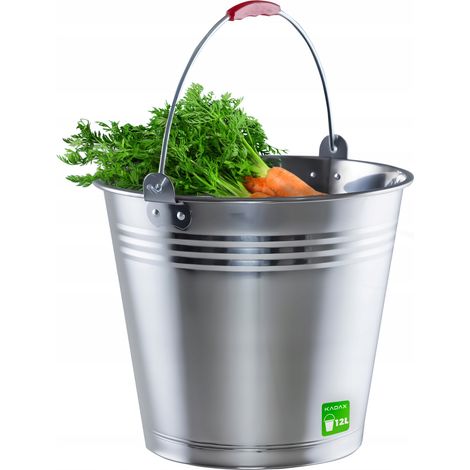 KADAX Wassereimer aus Edelstahl, 12L