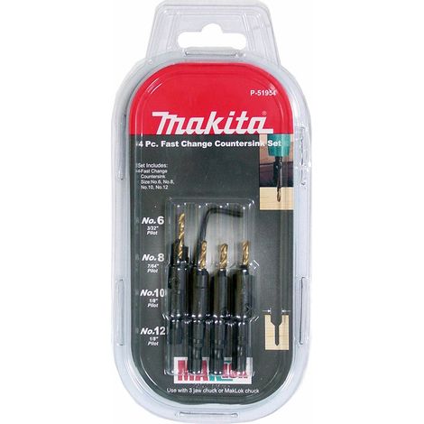 Makita D-73455 4 Piece Quick Change Countersink Set