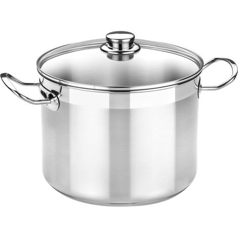 Olla profesional de acero con tapa de cristal ø26cm. (Bra A343936) (1/2)