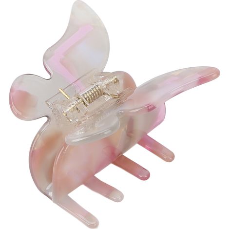 Pinces à cheveux papillon antidérapantes, petites pinces crocodile en acétate de cellulose, accessoires capillaires femme et fille, lot rouge et noir (1/5)