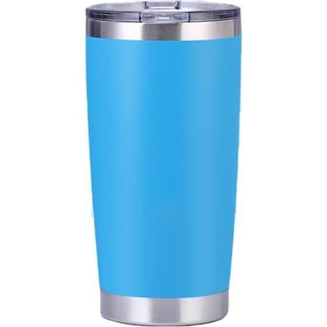 (Hellblau) Isolierflasche, Edelstahl, 590 ml Isolierbecher, Hellblau (1/4)