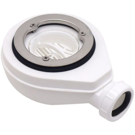 Évacuation horizontale sans couvercle Ø90 mm pour bac de douche – Raccord de vidange mural ou au sol, compatible avec systèmes de drainage rapides, en PVC résistant aux UV et aux chocs