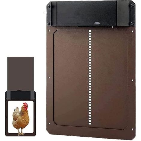 Porte Automatique pour Poulailler - Non spécifié - Minuterie - Capteur de Lumière - Résistante aux Intempéries (1/3)