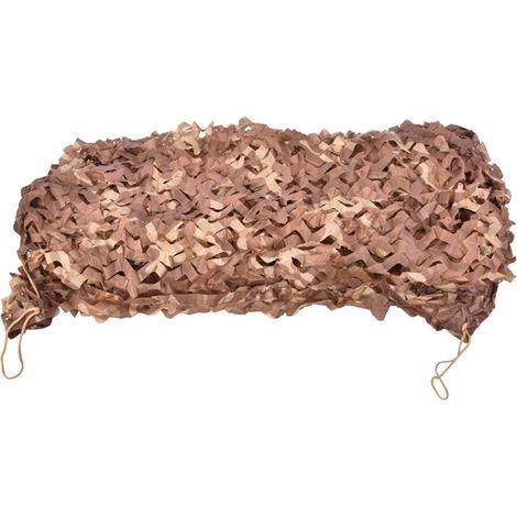 Filet de camouflage militaire pour abris de chasse, 3x3 mètres, couleur sable, pour usage extérieur. (1/4)