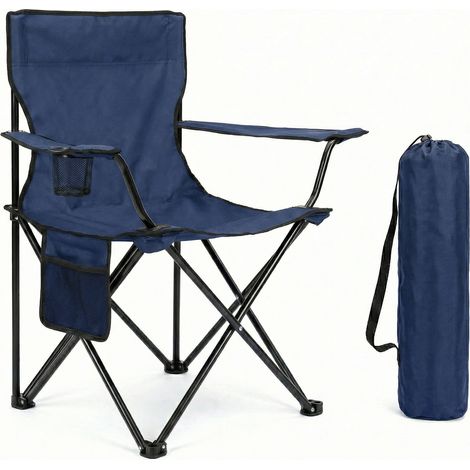 Silla Plegable Camping Azul 80x48x49cm (1/5)
