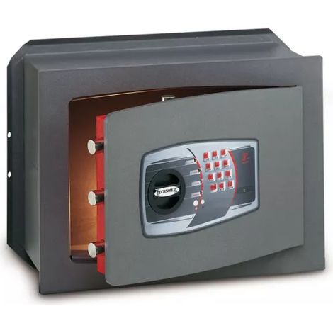 TECHNOMAX – Coffre-fort à emmurer à combinaison électronique digitale, certifié EN 14450:18-S1, 5 pênes, 27 L, 34x46x24 cm (1/5)