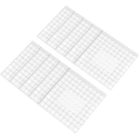 Ruban adhésif double face blanc mousse résistant, 10 mm x 1 mm, lot de 10 rouleaux (1/5)