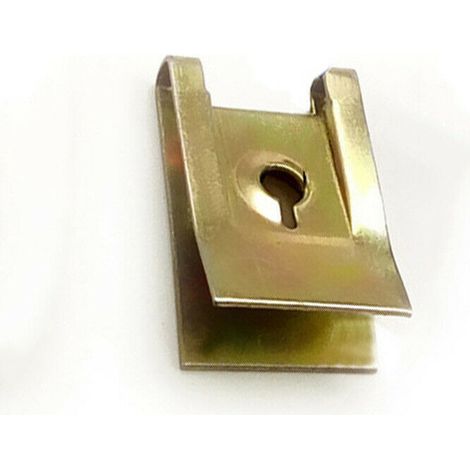Lot de 20 fixations automobiles : vis de fixation pour garnitures de portes, clips en U, plaques de fer universelles (1/5)