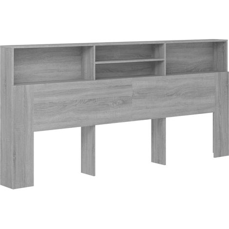 Maison Exclusive - Mueble cabecero color gris Sonoma 220x19x103,5