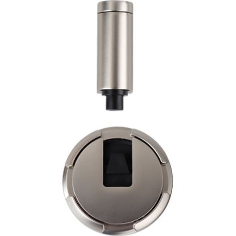 Aspiration de sol coupe-vent sans aspiration de porte perforée, butée de porte de salle de bain anti-collision, argent (1/4)