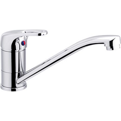 Miscelatore monocomando per Lavello cucina bocca bassa girevole "Prima" Cromo (1/5)