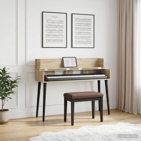 vidaXL Scrivania studio Rovere Sonoma 110 x 40 x 19,5 cm (1/5)