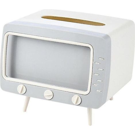 Boîte à mouchoirs grise, rangement pour papier, support pour téléphone portable, organisateur de voiture (1/3)