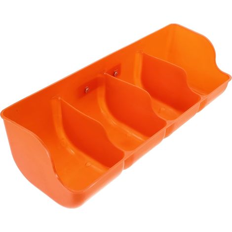 Mangeoire à Porcelets Renforcée 4 Trous Orange pour Élevage Porcin Alimentation Collective Robuste Pratique pour Ferme et Ranch (1/5)