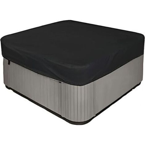 Housse de jacuzzi carrée 210D très résistante et imperméable - Protection UV - 220 x 220 x 90 cm (L x l x H) - Noir - RWChemin de table (1/5)