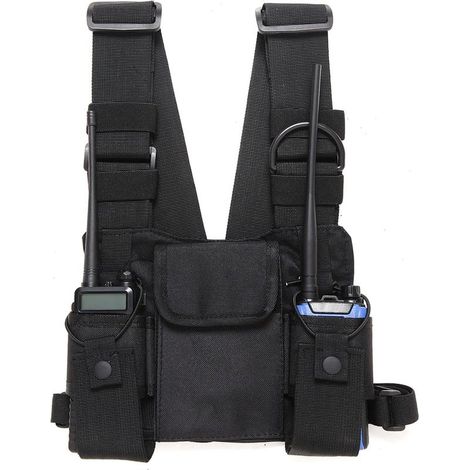 Holster Radio, Sac de Poitrine Utilitaire Universel pour Talkie-walkie Sacs de Harnais de Poche de Poitrine pour Talkie-Walkie pour Les Entranements, Le Cyclisme, la Randonnée (1/5)