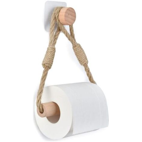 Porte-Papier Toilette sans perçage - Porte-Rouleau de Papier Toilette Vintage - pour Toilettes, Salle de Bain, Salle de Bain - Décoration bohème - Corde Industrielle